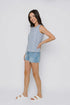 Keri-Sleeveless Woven Shell